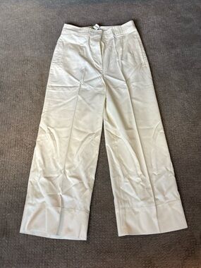 Banana Republic Women Wide Leg Cream Trousers Size 6